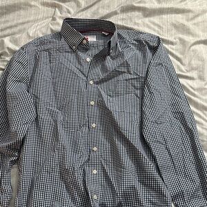 Chick-fil-A Teamstyle Men’s Blue Checkered Button Down - Small Tall